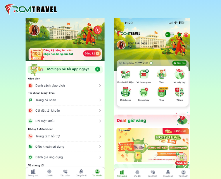 đăng ký làm ctv Rovi Travel app